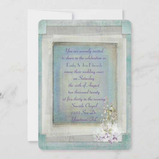 Lily of the Valley for Vow Renewal Einladung (Vorderseite)