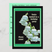 Lily of the Valley Geburtstagsparty Einladung (Vorne/Hinten)