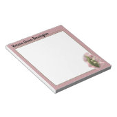 Lily of the Valley Glück Personalisiert rosa Notizblock (angewinkelt)