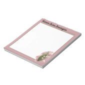 Lily of the Valley Glück Personalisiert rosa Notizblock (Rotiert)
