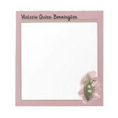 Lily of the Valley Glück Personalisiert rosa Notizblock (Vorderseite)