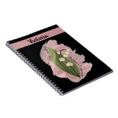 Lily of the Valley Glück Personalisiert Schwarz Notizblock (Rechte Seite)