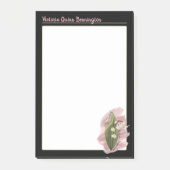 Lily of the Valley Glück Personalisiert Schwarz Post-it Klebezettel (Vorderseite)