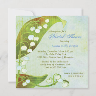 Lily of the Valley Green Floral Brautparty Einladung