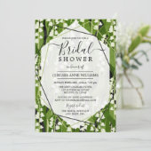 Lily of the Valley Greenery Brautparty Einladung (Stehend Vorderseite)