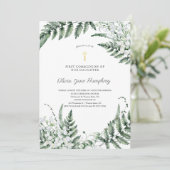 Lily of the Valley Greenery | Erste Kommune Einladung (Stehend Vorderseite)