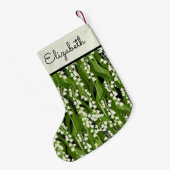 Lily of the Valley Greenery Individuelle Name Kleiner Weihnachtsstrumpf (Rückseite (Hängend))