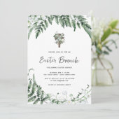 Lily of the Valley Greenery | Rustikales KreuzOste Einladung (Stehend Vorderseite)