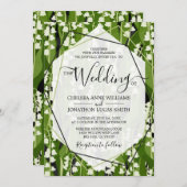 Lily of the Valley Greenery Wedding Einladung (Vorne/Hinten)