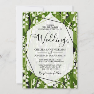Lily of the Valley Greenery Wedding Einladung