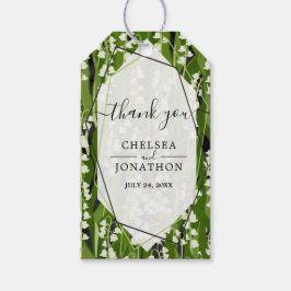 Lily of the Valley Greenery Wedding Vielen Dank Geschenkanhänger