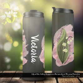 Lily of the Valley Happiness Personalisiert Thermosbecher