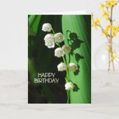 Lily of the Valley Happy Birthday Karte (Gelbe Blume)