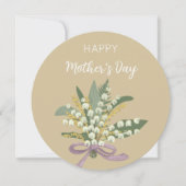 Lily of the Valley Happy Mother Day Feiertagskarte (Vorderseite)
