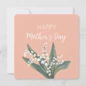 Lily of the Valley Happy Mother Day Feiertagskarte (Vorderseite)