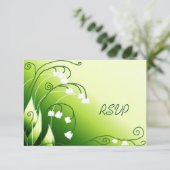 Lily of the Valley Hochzeitsempfang UAWG Einladung (Stehend Vorderseite)