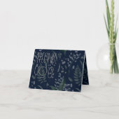 Lily of the Valley II Dark Blue Custom Dankeskarte (Vorderseite)