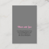 Lily of the Valley Juwelry Button Business Card Visitenkarte (Rückseite)