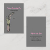 Lily of the Valley Juwelry Button Business Card Visitenkarte (Vorne/Hinten)