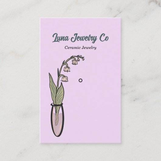 Lily of the Valley Juwelry Button Business Card Visitenkarte (Vorderseite)