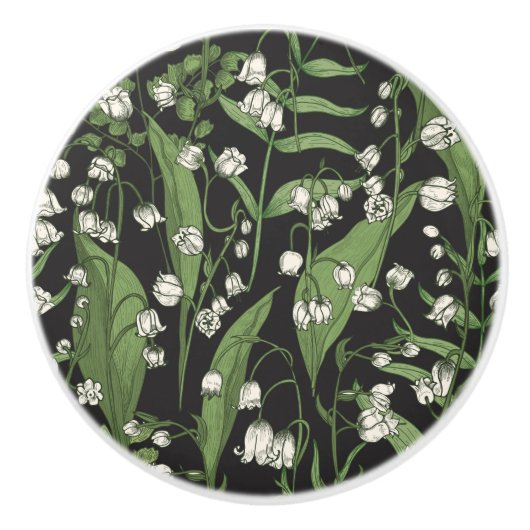 Lily of the Valley Keramik Knob Keramikknauf (Vorderseite)
