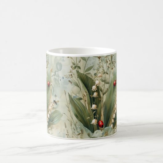 Lily of the Valley Lady Bug Floral Tasse (Mittel)