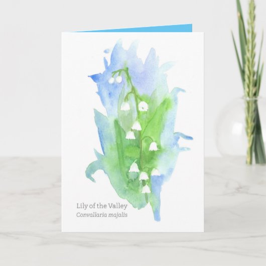 Lily of the Valley Language of Blume Karte (Vorderseite)