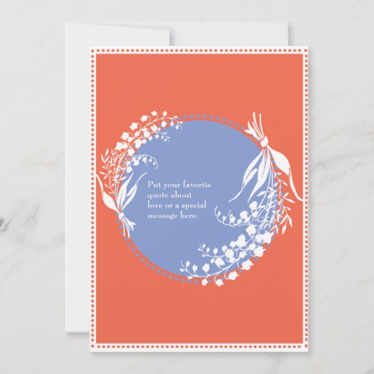 Lily of the Valley Lila Spring Party Einladung (Rückseite)