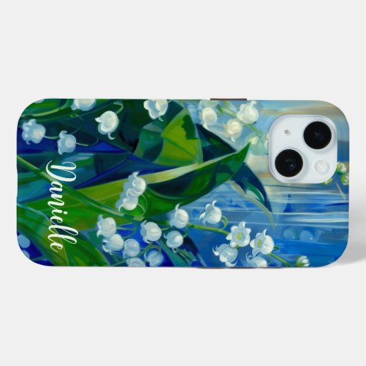 Lily of the Valley May Birth Blume iPhone Case (Rückseite (Horizontal))