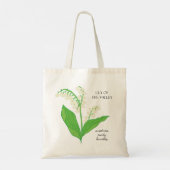Lily of the Valley May Birth Month Blume Bag Tragetasche (Rückseite)