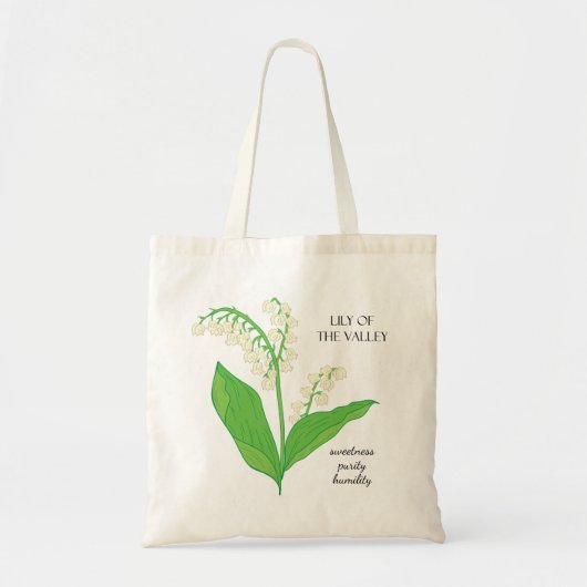 Lily of the Valley May Birth Month Blume Bag Tragetasche (Vorne)