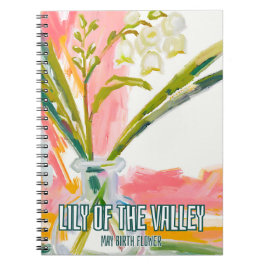 Lily of the Valley May Birth Month Blume Gardener Notizblock