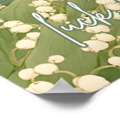 Lily of the Valley May Birth Month Blume Japanisch Poster (Ecke)