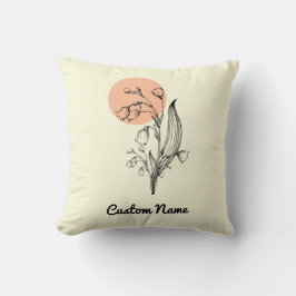 Lily of the Valley May Birth Month Blume Kissen