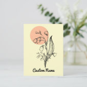 Lily of the Valley May Birth Month Blume Minimal Postkarte (Stehend Vorderseite)