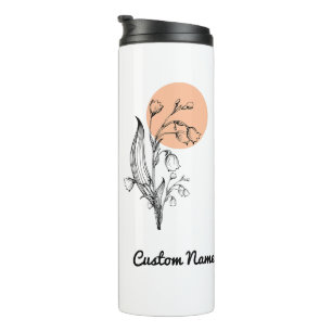 Lily of the Valley May Birth Month Blume Thermosbecher