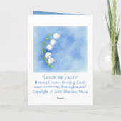 Lily of the Valley Mother's Day Card Karte (Rückseite)