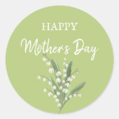 Lily of the Valley Mütter Day Runder Aufkleber (Vorderseite)