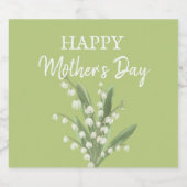 Lily of the Valley Mütter Day Schaumweinetikett (Einzelnes Label)