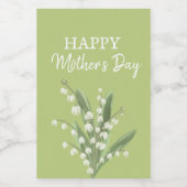 Lily of the Valley Mütter Day Weinetikett (Einzelnes Label)