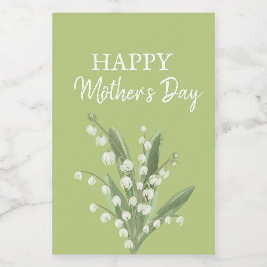 Lily of the Valley Mütter Day Weinetikett (Einzelnes Label)