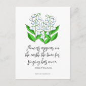 Lily of the Valley Oaster Scripture Zitat Postkarte (Vorderseite)