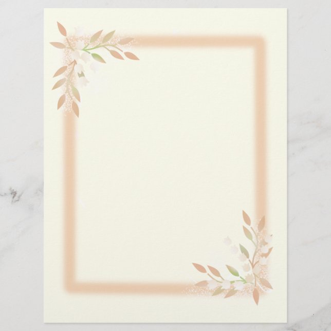 Lily of the Valley on Cream Stationery (Vorderseite)