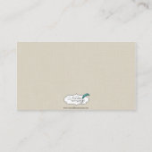 Lily of the Valley on Ecru Line Wedding Platzkarte (Rückseite)