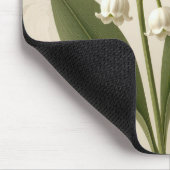 Lily of the Valley On Neutral Abstract Design Mousepad (Ecke)