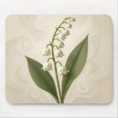 Lily of the Valley On Neutral Abstract Design Mousepad (Vorne)