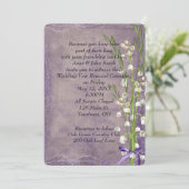 Lily of the Valley On Purple Einladung (Stehend Vorderseite)