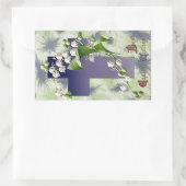 Lily of the Valley Osterkreuz Rechteckiger Aufkleber (Tasche)
