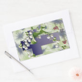 Lily of the Valley Osterkreuz Rechteckiger Aufkleber (Umschlag)