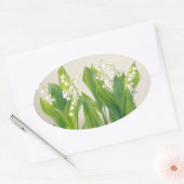 Lily of the Valley Ovaler Aufkleber (Umschlag)